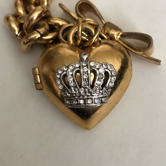 Y2K Juicy Couture Gold Heart Locket Bracelet - Picture 12 of 17